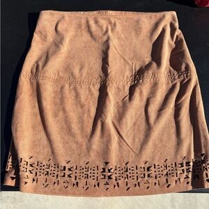 Xhilaration Tan Skirt with Cutout Design